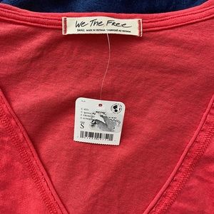 Free People Cropped V neck tank